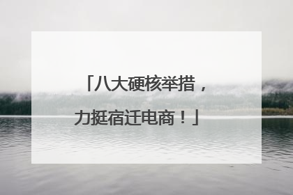 八大硬核举措，力挺宿迁电商！