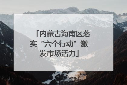 内蒙古海南区落实“六个行动”激发市场活力