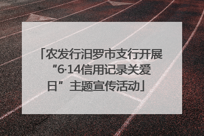 农发行汨罗市支行开展“6·14信用记录关爱日”主题宣传活动
