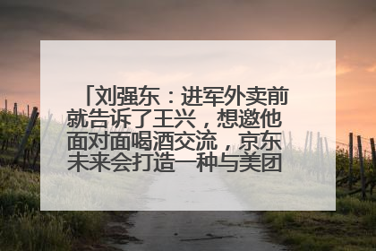 刘强东：进军外卖前就告诉了王兴，想邀他面对面喝酒交流，京东未来会打造一种与美团不同的商业模式