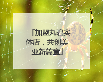 加盟丸碧实体店，共创美业新篇章