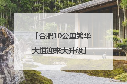 合肥10公里繁华大道迎来大升级