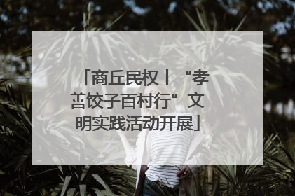 商丘民权丨“孝善饺子百村行”文明实践活动开展