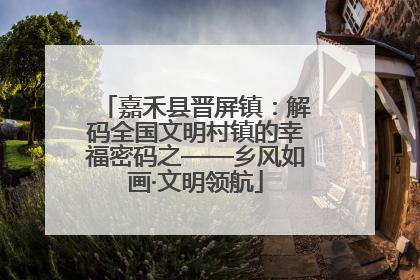 嘉禾县晋屏镇：解码全国文明村镇的幸福密码之——乡风如画·文明领航