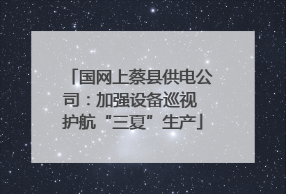 国网上蔡县供电公司：加强设备巡视 护航“三夏”生产