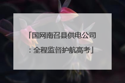 国网南召县供电公司：全程监督护航高考