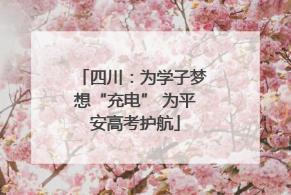 四川：为学子梦想“充电” 为平安高考护航