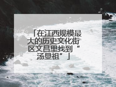 在江西规模最大的历史文化街区文昌里找到“汤显祖”