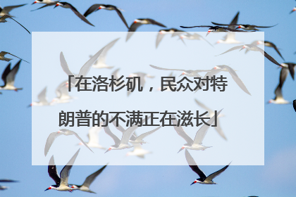 在洛杉矶，民众对特朗普的不满正在滋长