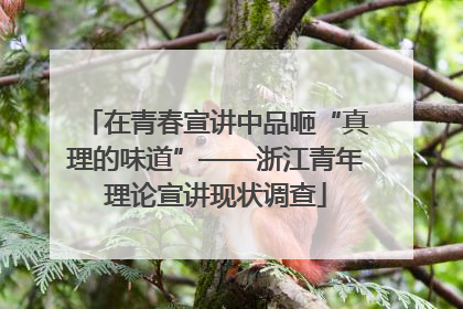 在青春宣讲中品咂“真理的味道”——浙江青年理论宣讲现状调查