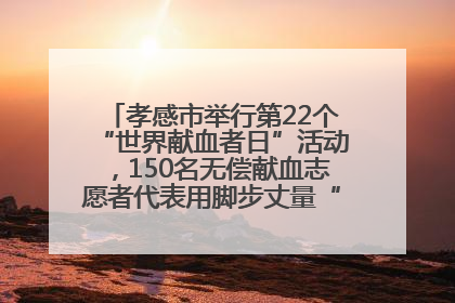 孝感市举行第22个“世界献血者日”活动，150名无偿献血志愿者代表用脚步丈量“中华孝爱第一山”