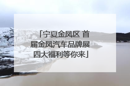 宁夏金凤区 首届金凤汽车品牌展四大福利等你来