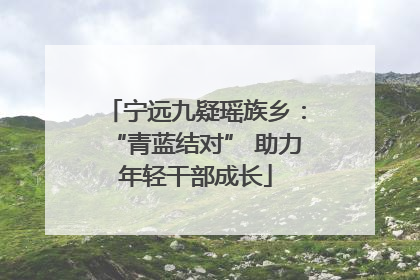 宁远九疑瑶族乡：“青蓝结对” 助力年轻干部成长
