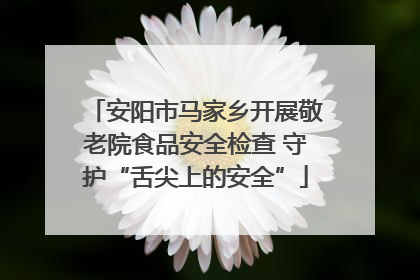 安阳市马家乡开展敬老院食品安全检查 守护“舌尖上的安全”