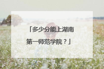 多少分能上湖南第一师范学院？