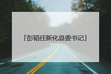 彭韬任新化县委书记