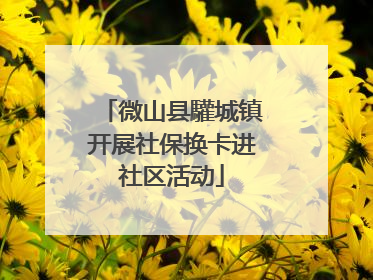 微山县驩城镇开展社保换卡进社区活动