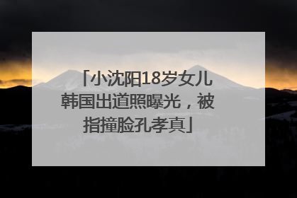 小沈阳18岁女儿韩国出道照曝光，被指撞脸孔孝真