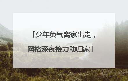 少年负气离家出走，网格深夜接力助归家