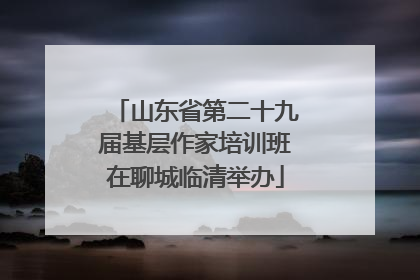 山东省第二十九届基层作家培训班在聊城临清举办