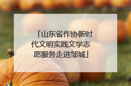 山东省作协新时代文明实践文学志愿服务走进邹城