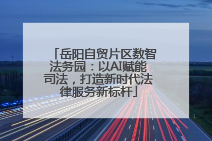 岳阳自贸片区数智法务园：以AI赋能司法，打造新时代法律服务新标杆