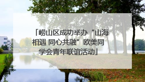 崂山区成功举办“山海相遇 同心共融”欧美同学会青年联谊活动