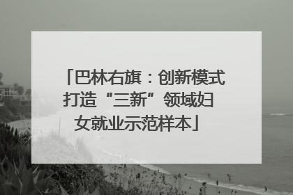 巴林右旗：创新模式 打造“三新”领域妇女就业示范样本