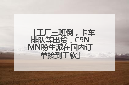 工厂三班倒，卡车排队等出货，C9NMN盼生派在国内订单接到手软