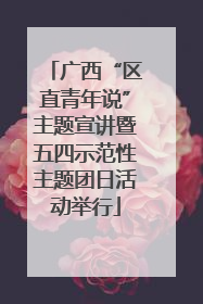 广西“区直青年说”主题宣讲暨五四示范性主题团日活动举行