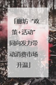 廊坊“政策+活动”同向发力带动消费市场升温