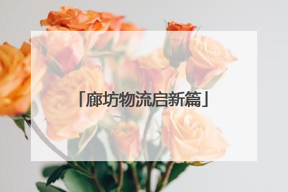 廊坊物流启新篇
