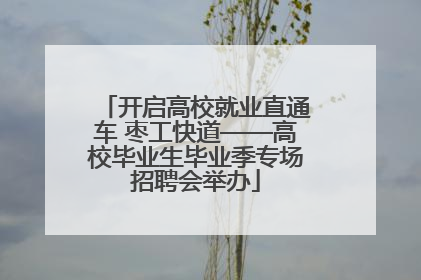 开启高校就业直通车 枣工快道——高校毕业生毕业季专场招聘会举办