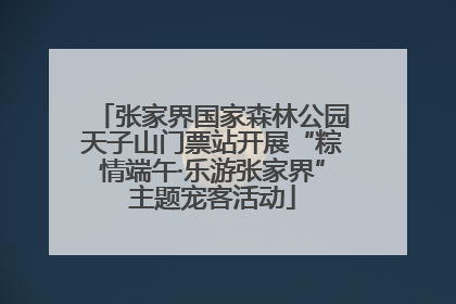 张家界国家森林公园天子山门票站开展“粽情端午·乐游张家界”主题宠客活动