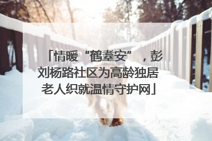 情暖“鹤耋安”，彭刘杨路社区为高龄独居老人织就温情守护网