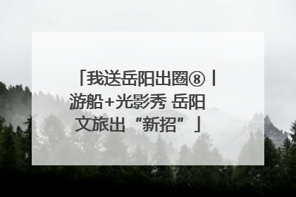 我送岳阳出圈⑧丨游船+光影秀 岳阳文旅出“新招”