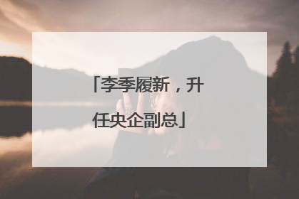 李季履新，升任央企副总