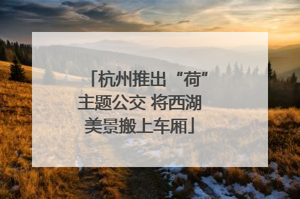 杭州推出“荷”主题公交 将西湖美景搬上车厢