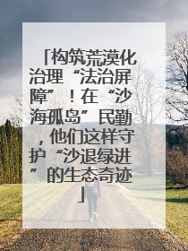 构筑荒漠化治理“法治屏障”！在“沙海孤岛”民勤，他们这样守护“沙退绿进”的生态奇迹