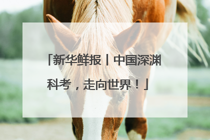 新华鲜报丨中国深渊科考，走向世界！