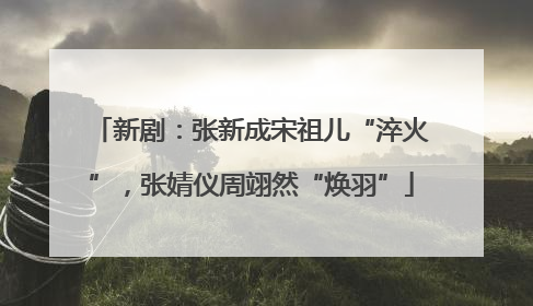 新剧：张新成宋祖儿“淬火”，张婧仪周翊然“焕羽”