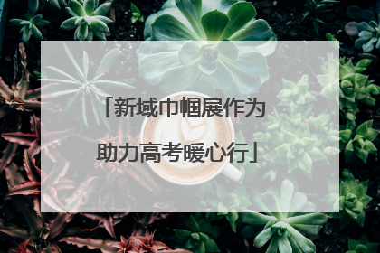 新域巾帼展作为 助力高考暖心行