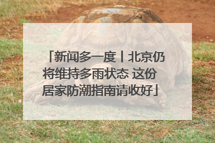 新闻多一度丨北京仍将维持多雨状态 这份居家防潮指南请收好