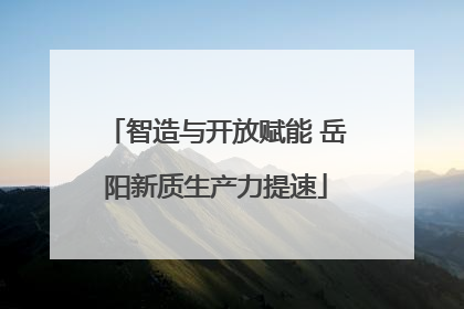 智造与开放赋能 岳阳新质生产力提速
