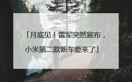 月底见！雷军突然宣布，小米第二款新车要来了