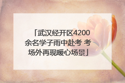 武汉经开区4200余名学子雨中赴考 考场外再现暖心场景