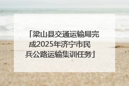 梁山县交通运输局完成2025年济宁市民兵公路运输集训任务