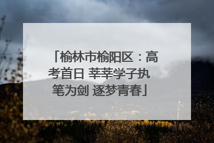 榆林市榆阳区：高考首日 莘莘学子执笔为剑 逐梦青春