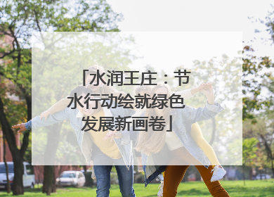 水润王庄：节水行动绘就绿色发展新画卷