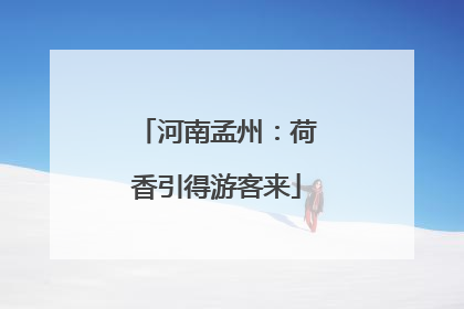 河南孟州：荷香引得游客来